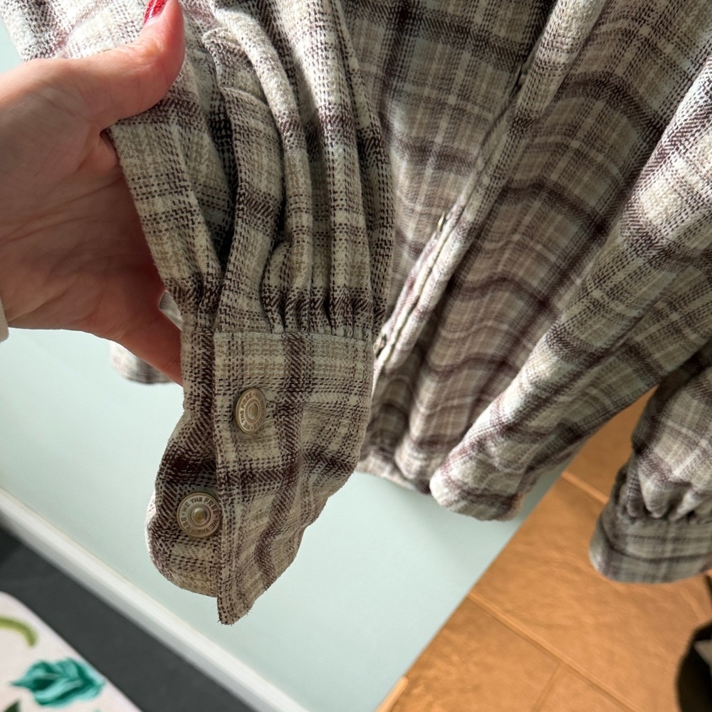 We The Free Brown Plaid Shirt - Picture 3 of 4